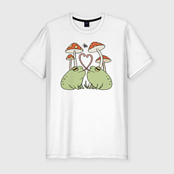 Мужская slim-футболка ЛЯГУШКИ ЖАБЫ