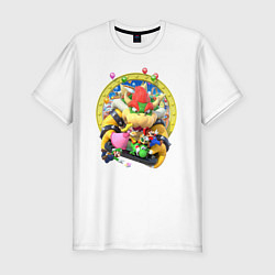 Футболка slim-fit Mario Party Team of heroes, цвет: белый