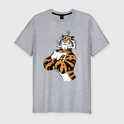 Мужская slim-футболка Cool Tiger Power Muzzle