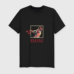 Футболка slim-fit Sekiro Однорукий волк, цвет: черный