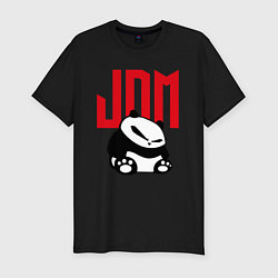 Футболка slim-fit JDM Panda Japan Симпатяга, цвет: черный