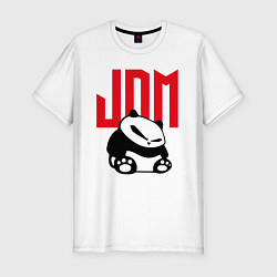 Футболка slim-fit JDM Panda Japan Симпатяга, цвет: белый