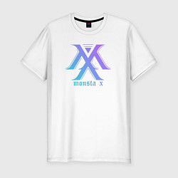 Футболка slim-fit Monsta x neon, цвет: белый