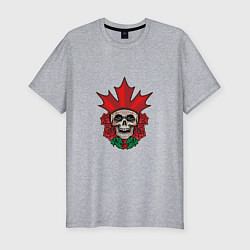 Футболка slim-fit Canada Skull, цвет: меланж