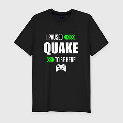 Футболка slim-fit Quake I Paused, цвет: черный