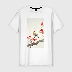 Футболка slim-fit Japanese Plague Bird on Maple, цвет: белый