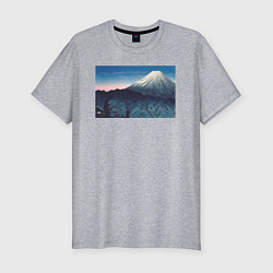 Футболка slim-fit Mount Fuji From Hakone Гора Фудзи, цвет: меланж