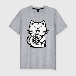 Футболка slim-fit JDM Cat & Engine Japan, цвет: меланж