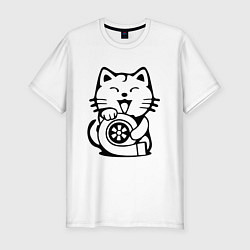 Футболка slim-fit JDM Cat & Engine Japan, цвет: белый