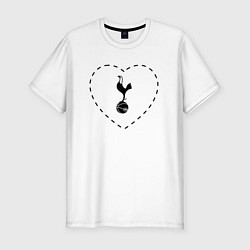 Футболка slim-fit Лого Tottenham в сердечке, цвет: белый