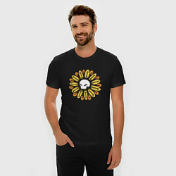 Футболка slim-fit Череп Подсолнух Sunflower Skull, цвет: черный — фото 2