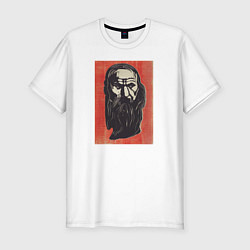 Футболка slim-fit Head of an Old Man with Beard Голова мужчины, цвет: белый