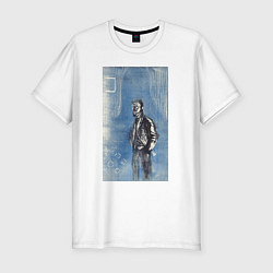 Футболка slim-fit Self-Portrait in Moonlight Эдвард Мунк - Автопортр, цвет: белый