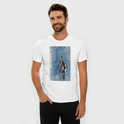 Футболка slim-fit Self-Portrait in Moonlight Эдвард Мунк - Автопортр, цвет: белый — фото 2