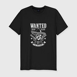 Футболка slim-fit Skull Wanted, цвет: черный