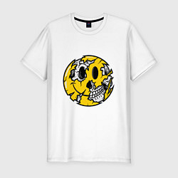 Футболка slim-fit Smile Skull, цвет: белый