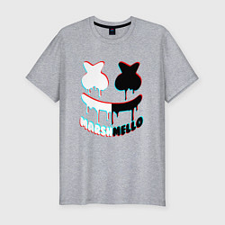 Футболка slim-fit Marshmello улыбка, цвет: меланж