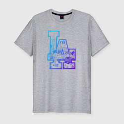 Футболка slim-fit Los angeles lakers баскетбол, цвет: меланж