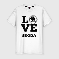 Футболка slim-fit Skoda Love Classic, цвет: белый