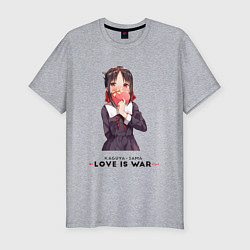 Футболка slim-fit Госпожа Кагуя Love is war Синомия, цвет: меланж