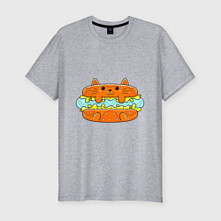 Футболка slim-fit CATS HOT DOG, цвет: меланж