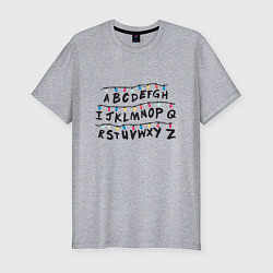 Футболка slim-fit STRANGER THINGS ALPHABET, цвет: меланж
