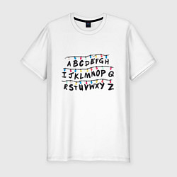 Футболка slim-fit STRANGER THINGS ALPHABET, цвет: белый