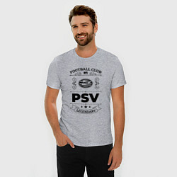 Футболка slim-fit PSV: Football Club Number 1 Legendary, цвет: меланж — фото 2