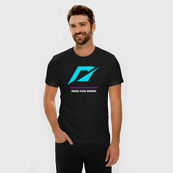 Футболка slim-fit Символ Need for Speed в неоновых цветах, цвет: черный — фото 2