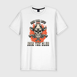 Футболка slim-fit Hate your life? Join the club, цвет: белый