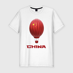 Футболка slim-fit 3d aerostat China, цвет: белый