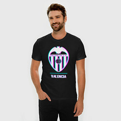 Футболка slim-fit Valencia FC в стиле Glitch, цвет: черный — фото 2