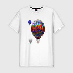 Футболка slim-fit 3d aerostats colorful, цвет: белый