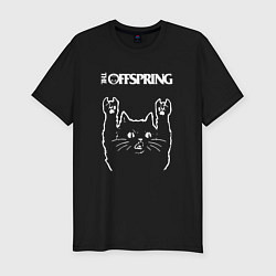 Футболка slim-fit The Offspring Рок кот, цвет: черный