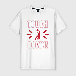 Футболка slim-fit Тачдаун Touchdown, цвет: белый