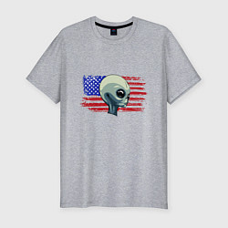 Футболка slim-fit USA Alien, цвет: меланж