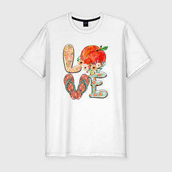 Мужская slim-футболка Love Summer Лето
