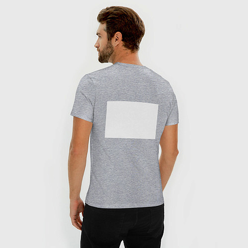 Мужская slim-футболка Тыква-голова всадника, Джека, PixelArt / Меланж – фото 4