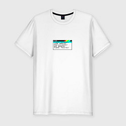 Футболка slim-fit Стартовый экран ZX Spectrum 128, цвет: белый