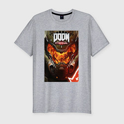 Футболка slim-fit Doom eternal - poster, цвет: меланж