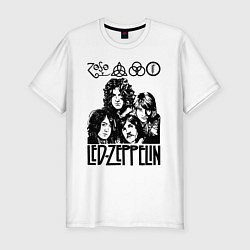 Футболка slim-fit Led Zeppelin Black, цвет: белый