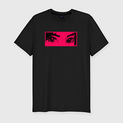 Футболка slim-fit Anime Sad Eye, цвет: черный