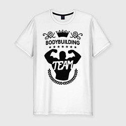 Футболка slim-fit Bodybuilding team, цвет: белый