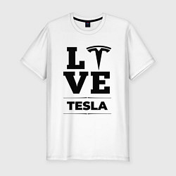 Футболка slim-fit Tesla Love Classic, цвет: белый