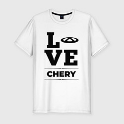 Футболка slim-fit Chery love classic, цвет: белый