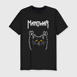 Футболка slim-fit Manowar rock cat, цвет: черный