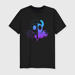 Футболка slim-fit Hollow Knight рыцарь неоновый, цвет: черный