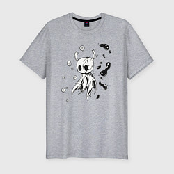 Футболка slim-fit Hollow Knight game, цвет: меланж