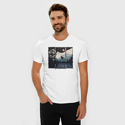 Футболка slim-fit Оранжевая луна и тарзанка, цвет: белый — фото 2