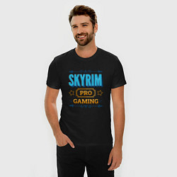 Футболка slim-fit Игра Skyrim pro gaming, цвет: черный — фото 2